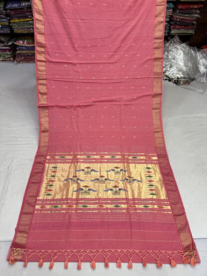 Cotton Paithani Double Pallu Saree 16