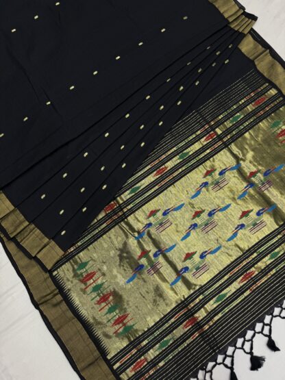 Cotton Paithani Double Pallu Saree 8