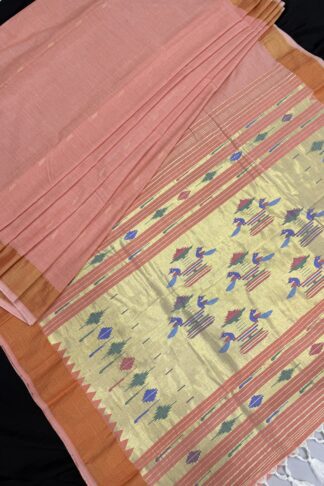 Cotton Paithani Double Pallu Saree 7
