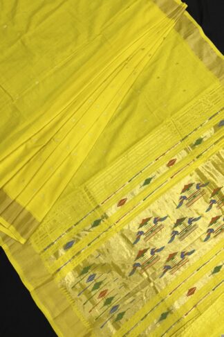 Cotton Paithani Double Pallu Saree 1