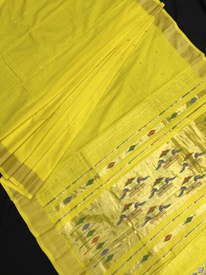 Cotton Paithani Double Pallu Saree 1