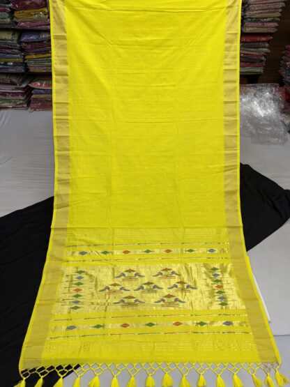 Cotton Paithani Double Pallu Saree 1