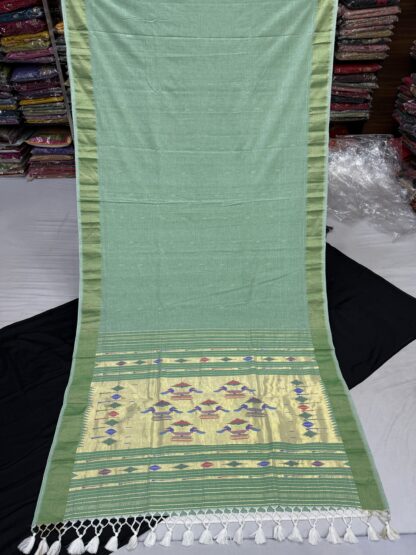 Cotton Paithani Double Pallu Saree 23
