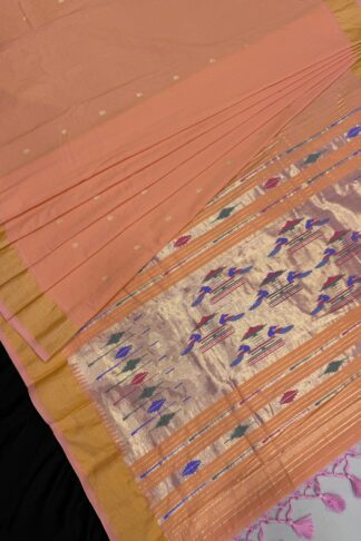 Cotton Paithani Double Pallu Saree 22