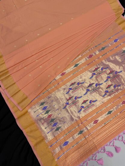 Cotton Paithani Double Pallu Saree 22