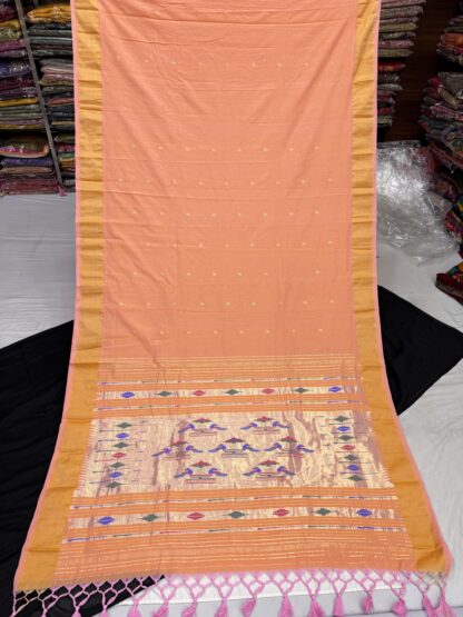 Cotton Paithani Double Pallu Saree 22