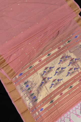 Cotton Paithani Double Pallu Saree 3