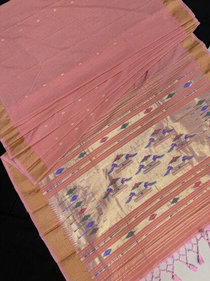 Cotton Paithani Double Pallu Saree 3