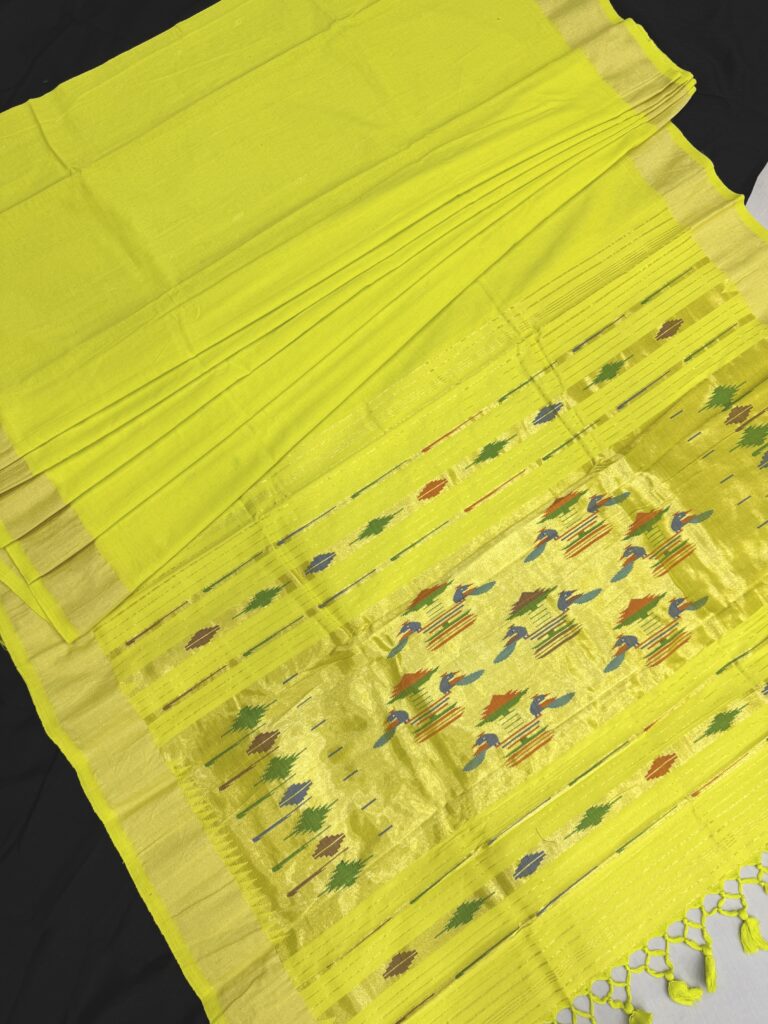 Cotton Paithani Double Pallu Saree 2
