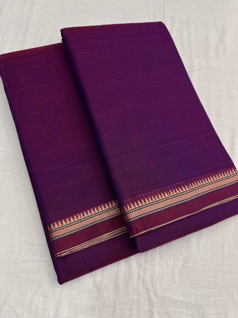 Aari Border Bhagyanagar Cotton Saree 03
