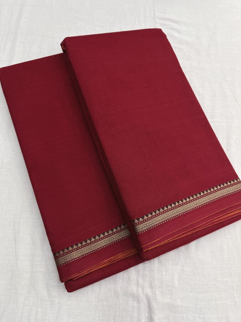 Aari Border Narayanpet Cotton Saree 04