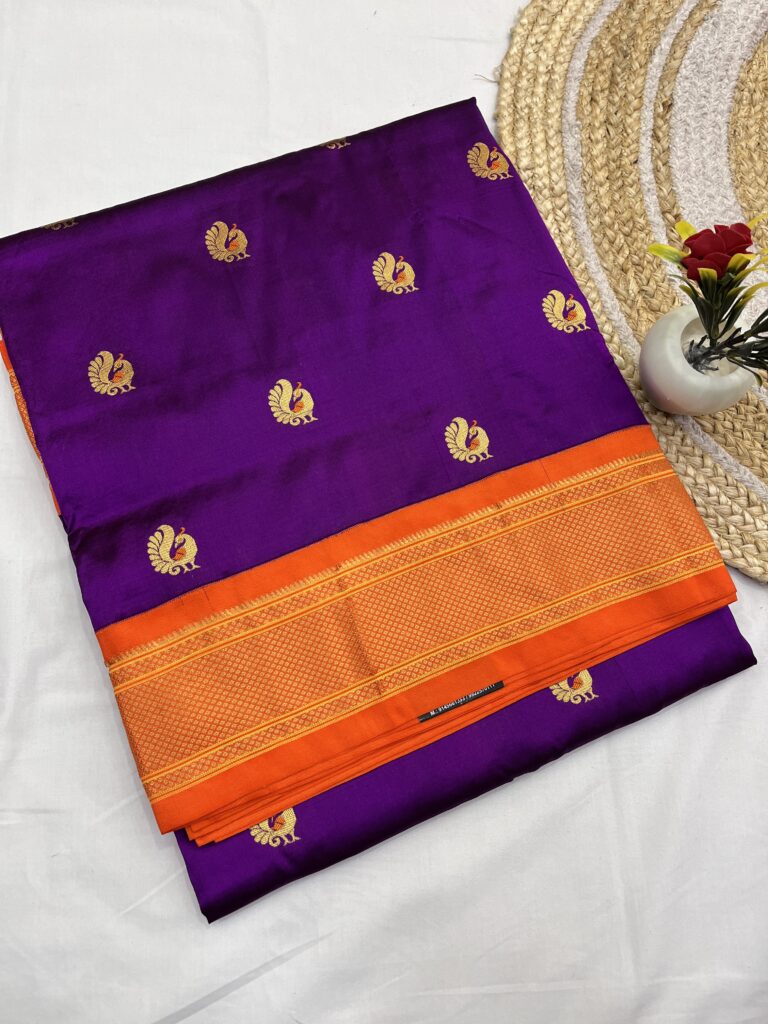 Mor Butta Pure Silk Paithani Saree 04