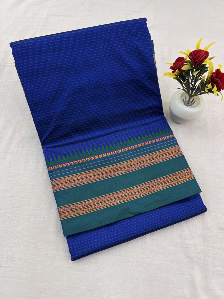 Narayanpet Pure Silk Checks Saree 03