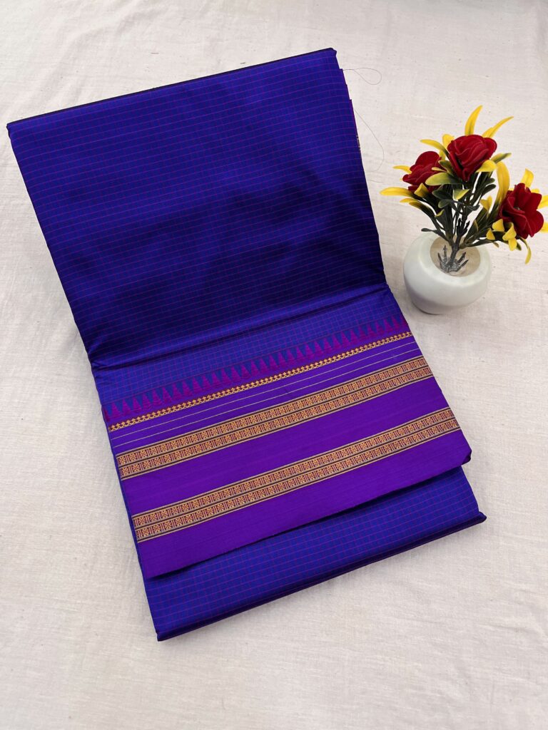 Narayanpet Pure Silk Checks Saree 09