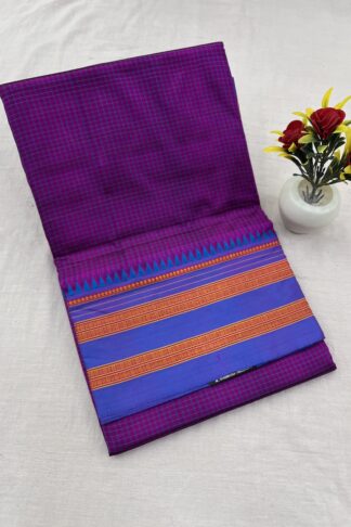 Narayanpet Pure Silk Checks Saree 06