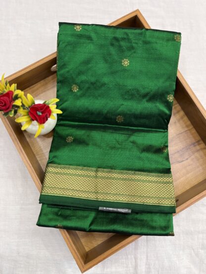 Green Rajmata Paithani Pure Silk Saree