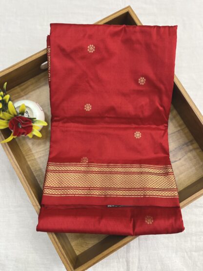 Red Rajmata Paithani Pure Silk Saree