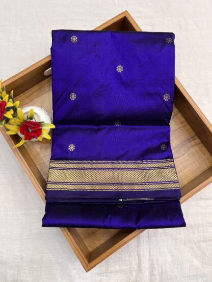 Royal Blue Rajmata Paithani Silk Saree