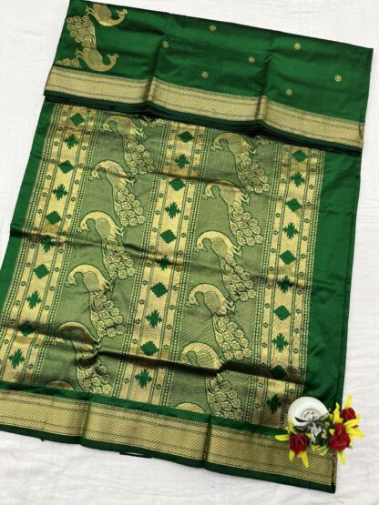 Green Rajmata Paithani Pure Silk Saree