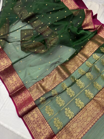 Chanderi Pure Katan Silk Saree 07