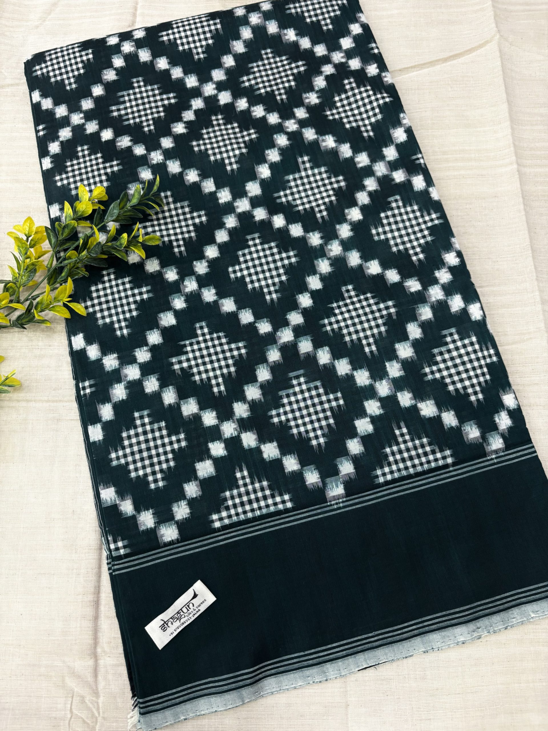 Greeny Telia Rumal Cotton Saree